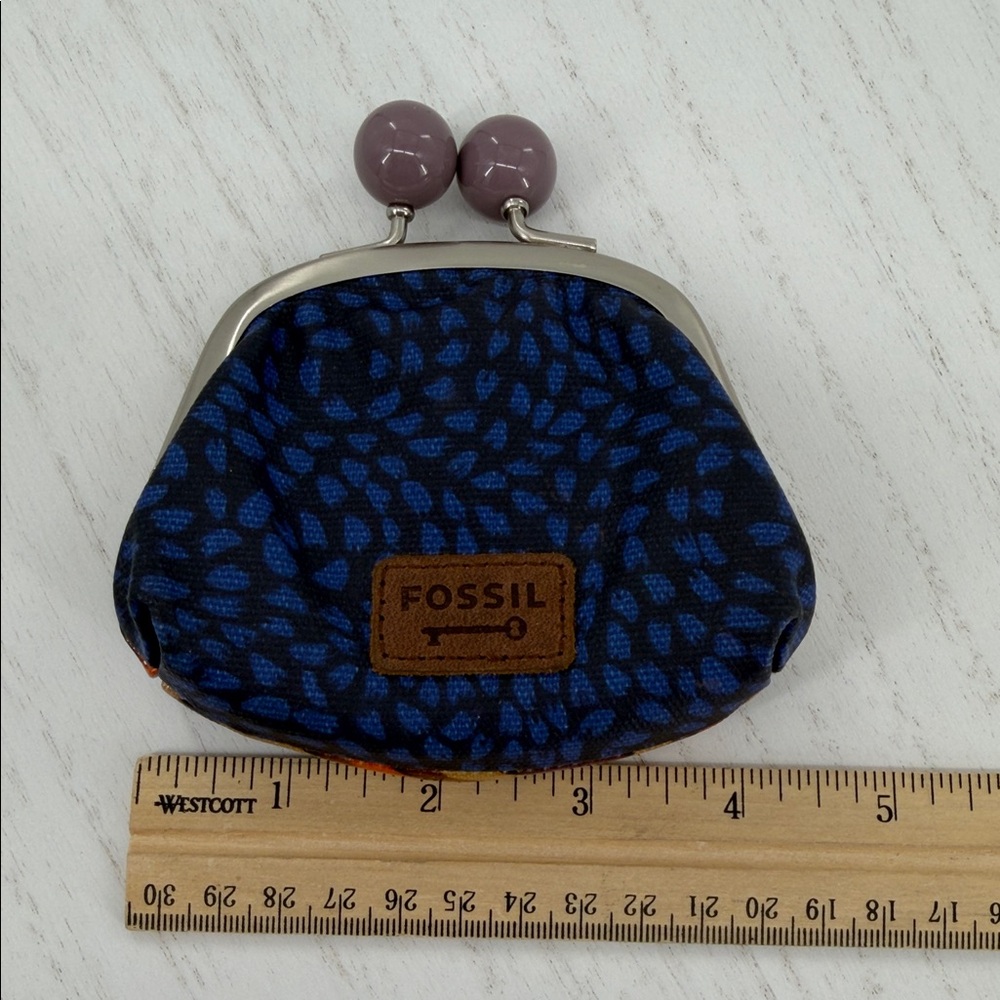 Multicolor Wave Pattern Kiss-Lock Coin Purse - Small Women’s Bag - Picture 3 of 6